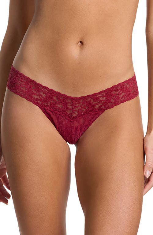 Hanky Panky Signature Lace Low Rise Thong In Red