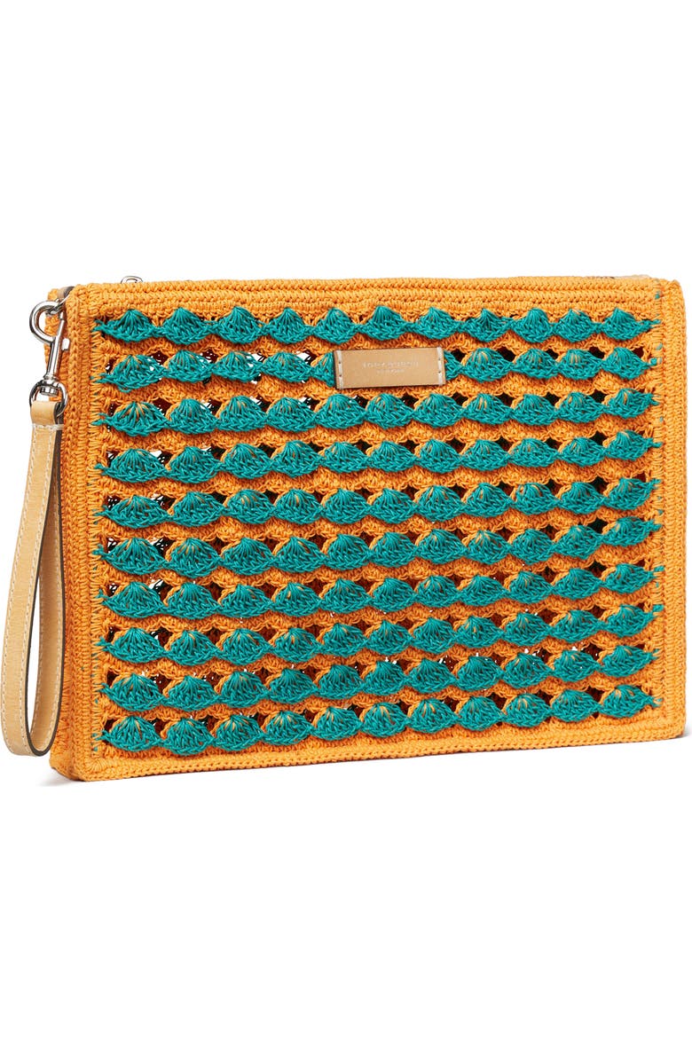 Tory Burch Ella Hand Crochet Wristlet, Alternate, color,