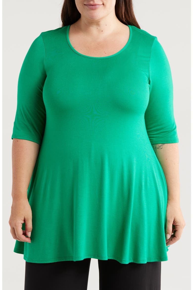 Swing Asymmetric Hem Tunic Top, Main, color, GRASS