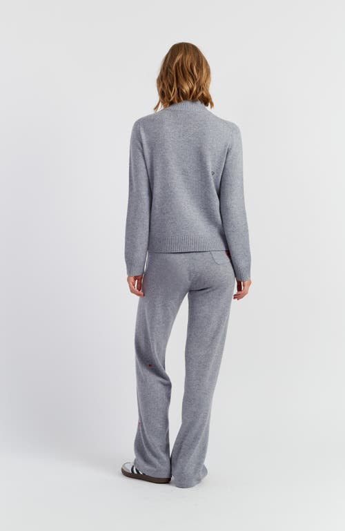 Chinti & Parker Wool-cashmere Snoopy Ski Zip Sweater In Gray