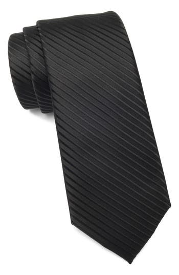 Nordstrom Rack Newel Solid Textured Stripe Tie In Black