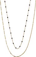 Argento Vivo Sterling Silver Layered 18K Gold Plate Sterling Silver Singapore Chain Necklace
