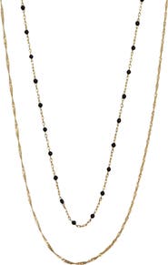 Argento Vivo Sterling Silver Layered 18K Gold Plate Sterling Silver Singapore Chain Necklace