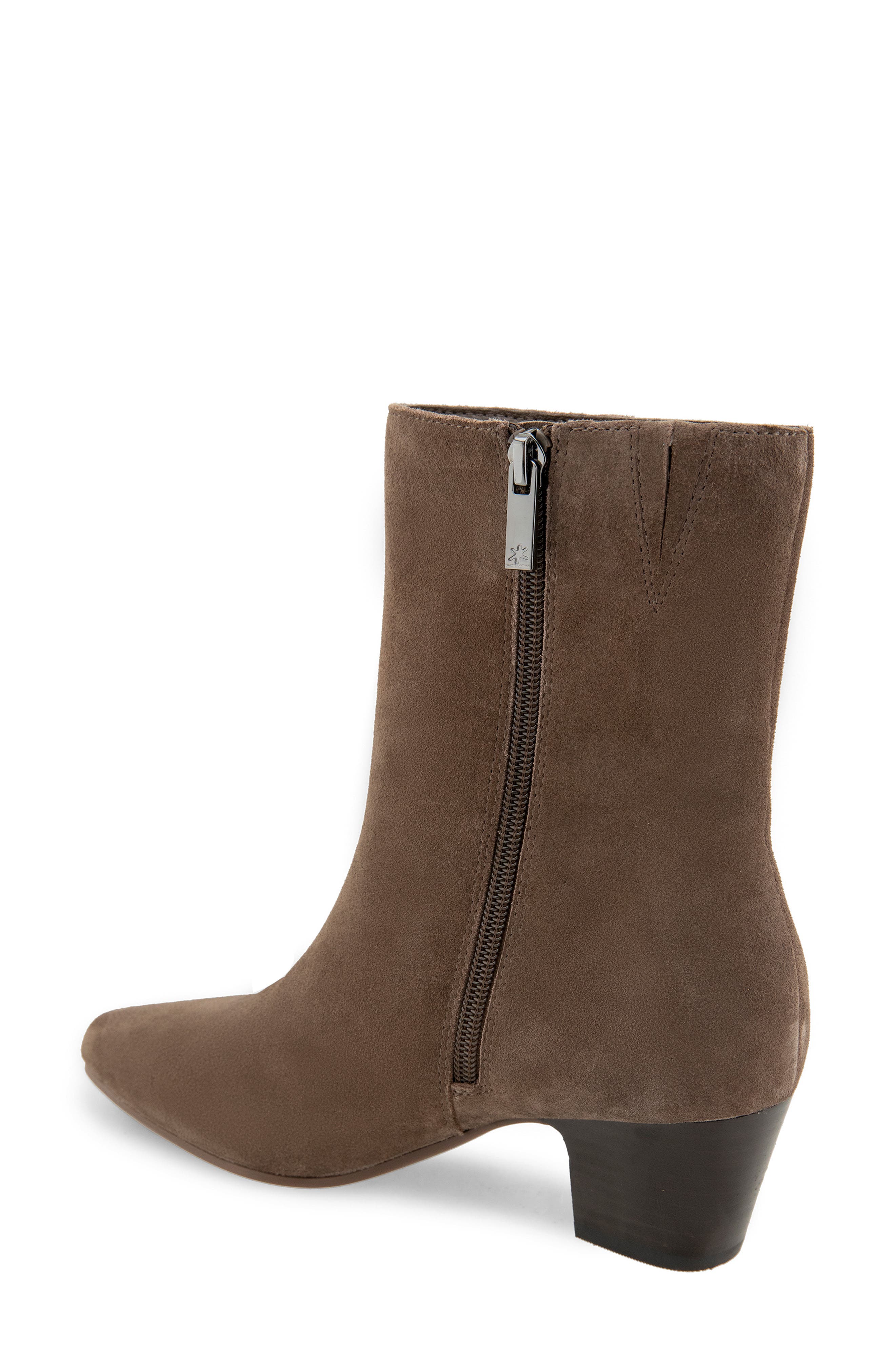 Baby Leather Bootie, Alternate, color, TAUPE GREY
