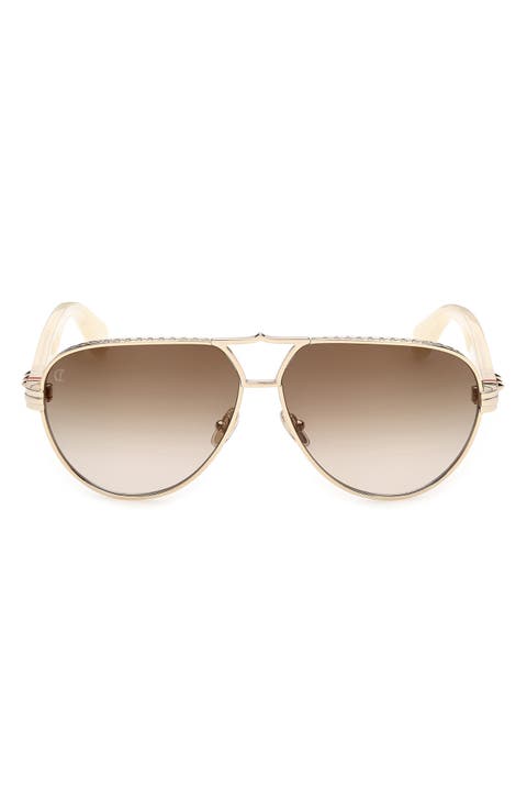 Oversize 63mm Aviator Sunglasses