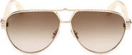 Christian Louboutin Oversize 63mm Aviator Sunglasses