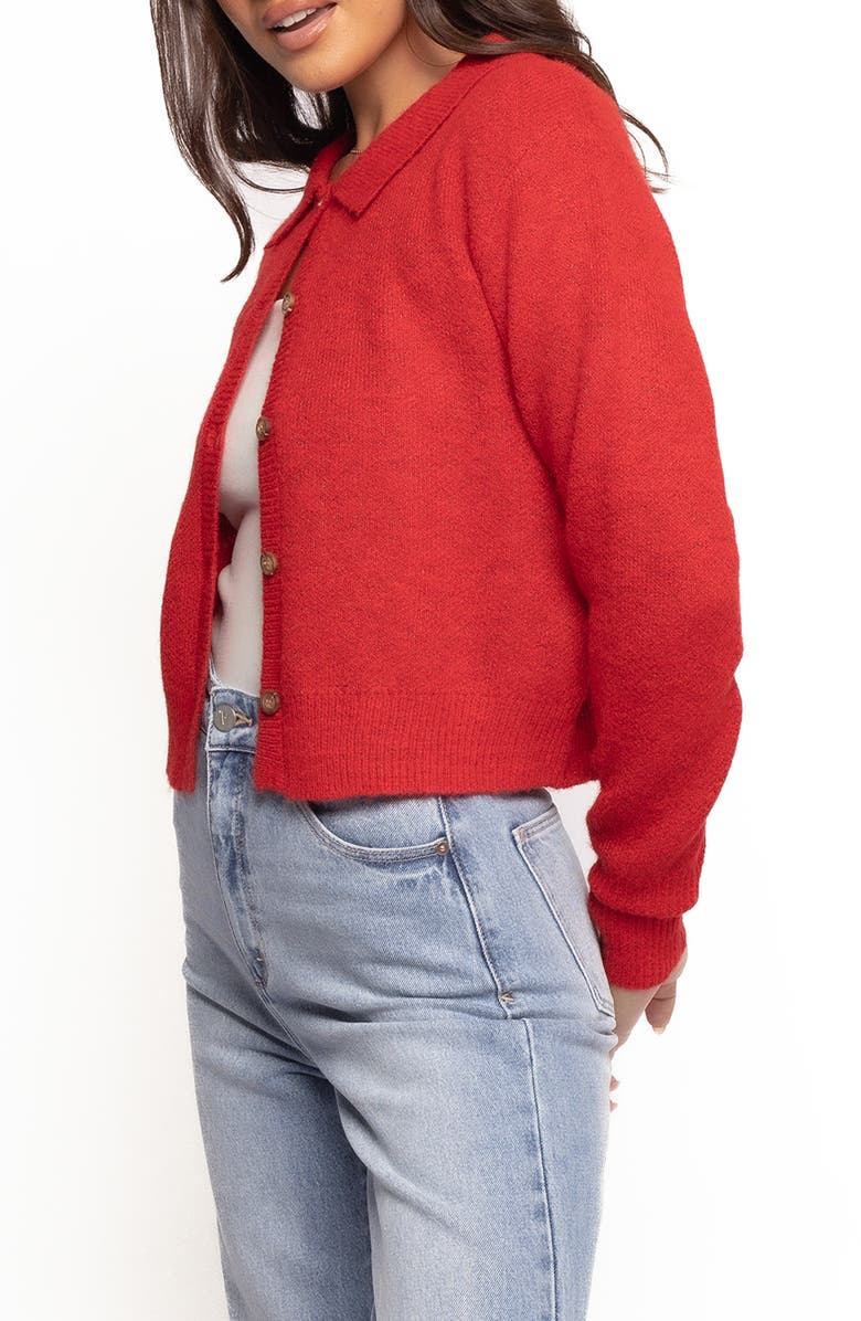 Petal & Pup Naya Collar Cardigan, Alternate, color, Red