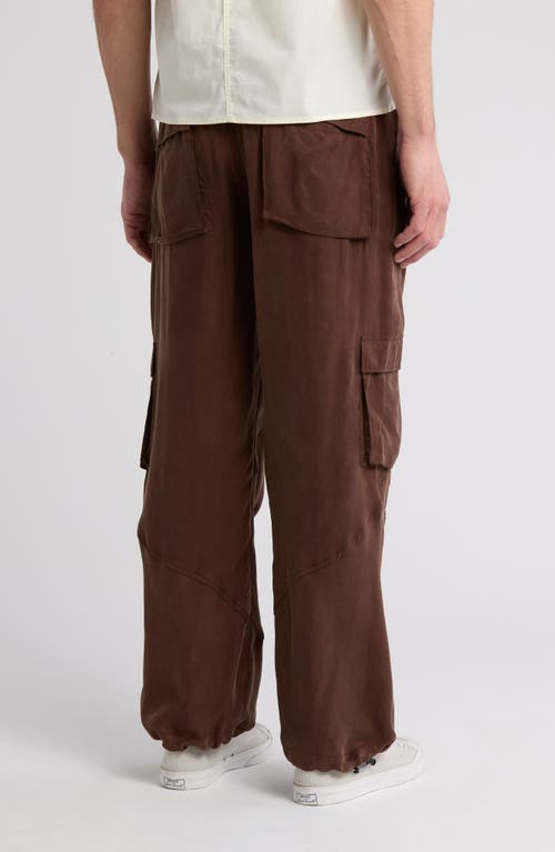 Jungles Cupro Blend Cargo Pants In Brown
