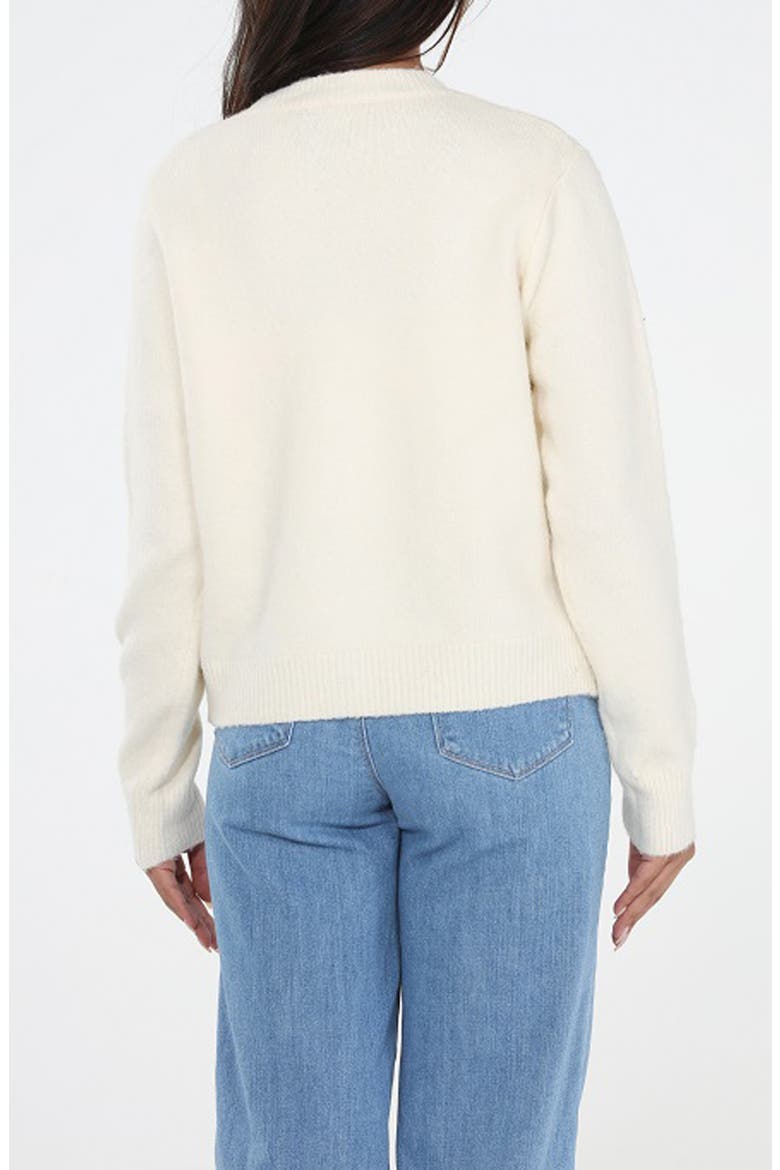 Tiny Bow Cardigan, Alternate, color, CREAM