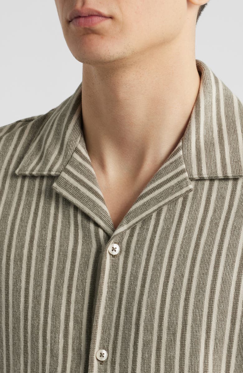 Vince Cabana Stripe Short Sleeve Button-Up Camp Shirt, Alternate, color, 