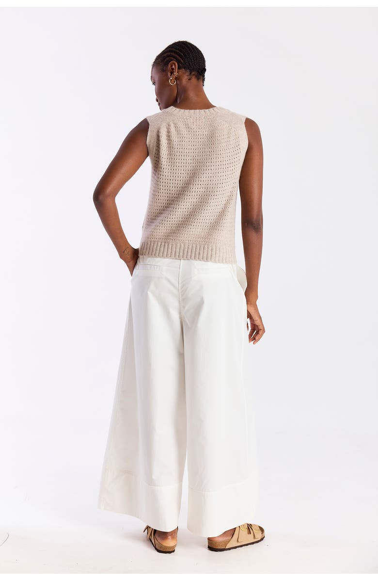 Brodie Pure Cashmere 100% Cashmere Crew Neck Tank, Alternate, color, Wheat