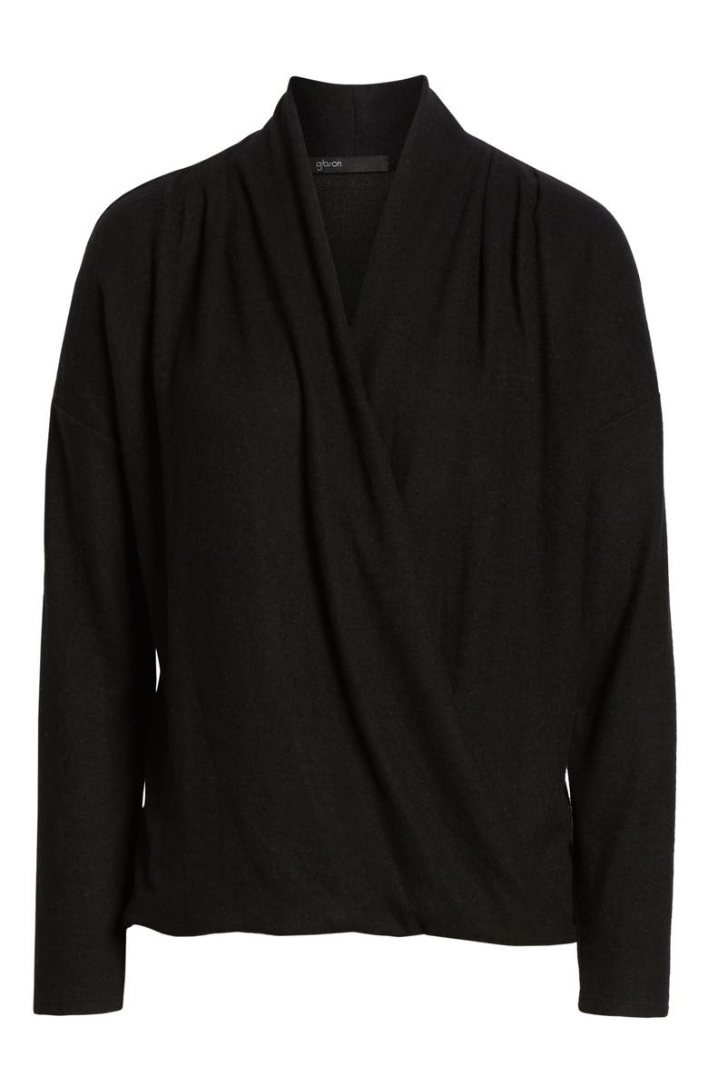 GIBSONLOOK Gibson x Living in Yellow Diana Cozy Knit Wrap Top, Alternate, color, 