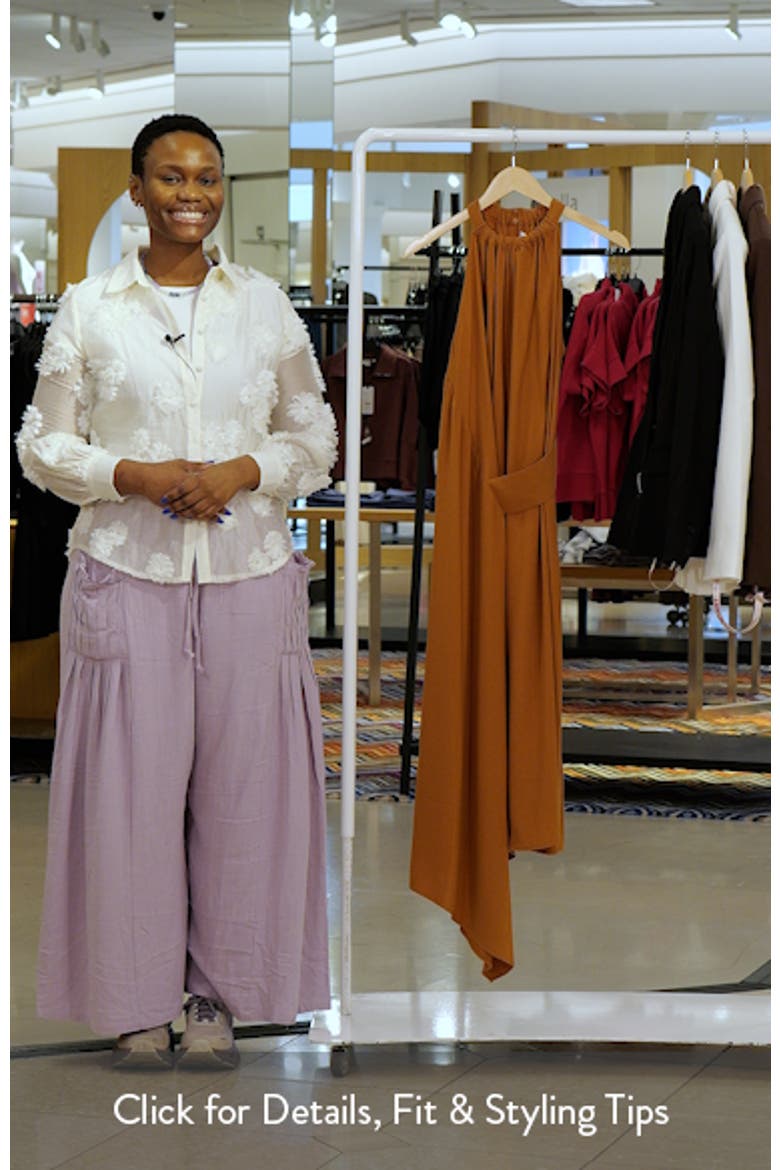 Maeve Asymmetric Sleeveless Midi Dress video