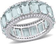 Julianna B. Gemstone & Diamond Eternity Ring 14k