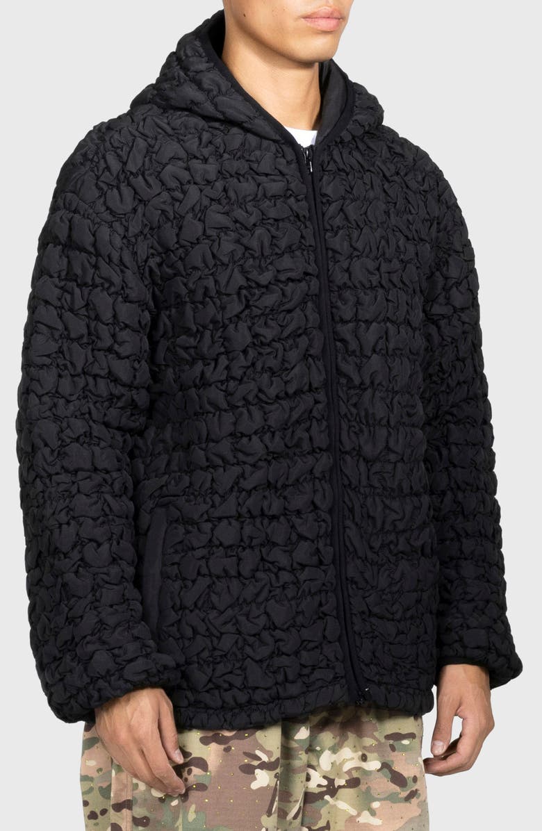 PLEASURES Tender Hooded Quilted Puffer Jacket, Alternate, color, Black