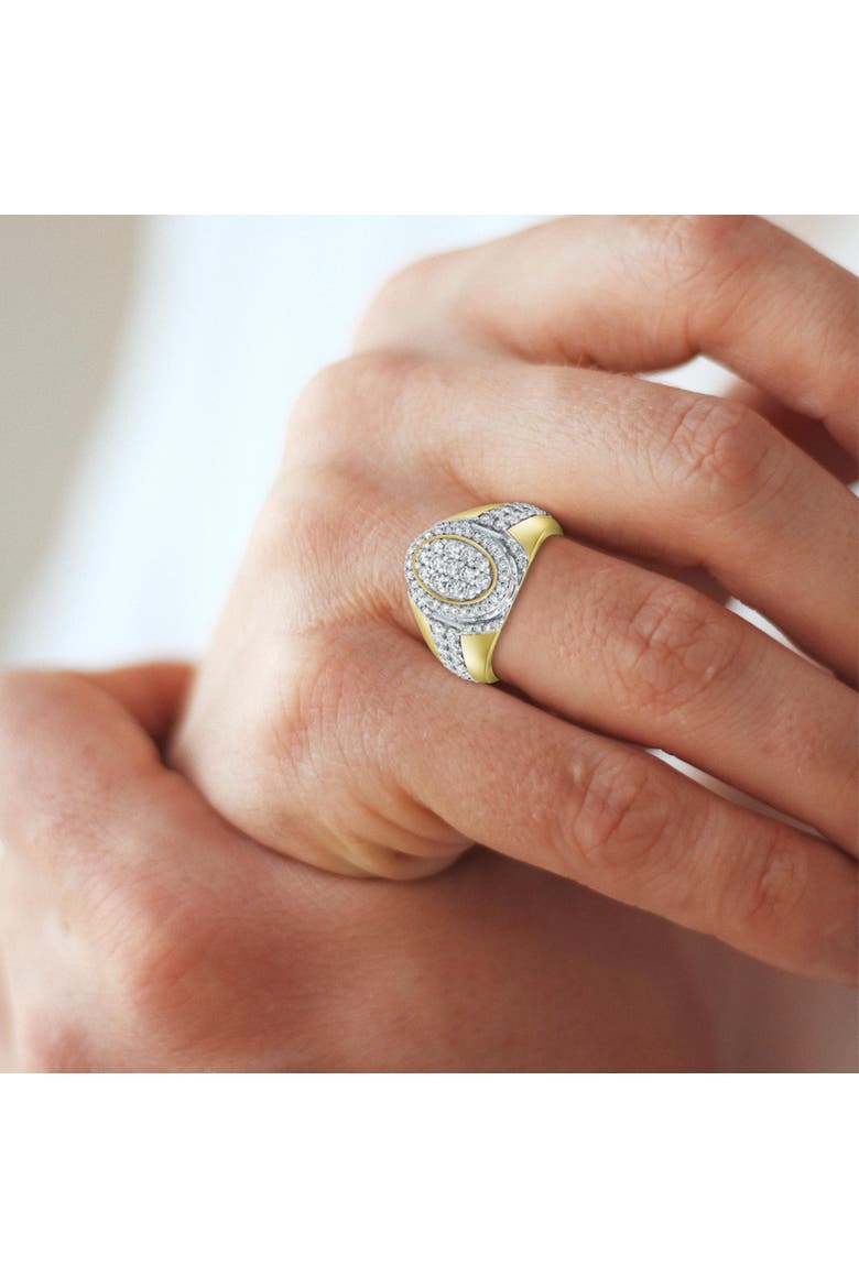 Ice Bowl 14K Yellow Gold Diamond Men Statement Ring - 2.01ct., Alternate, color, 14K Yellow Gold