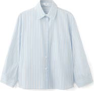 MANGO Stripe Cotton Button-Up Shirt