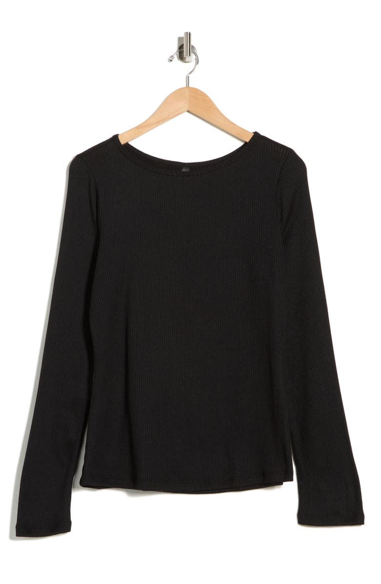 Renee C Long Sleeve Ribbed Top, Main, color,