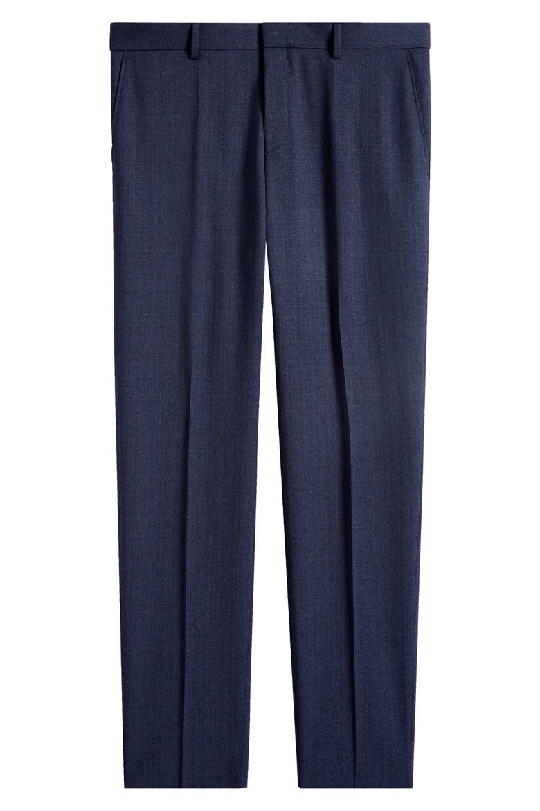Genius Slim Fit Virgin Wool Dress Pants, Alternate, color, DARK BLUE