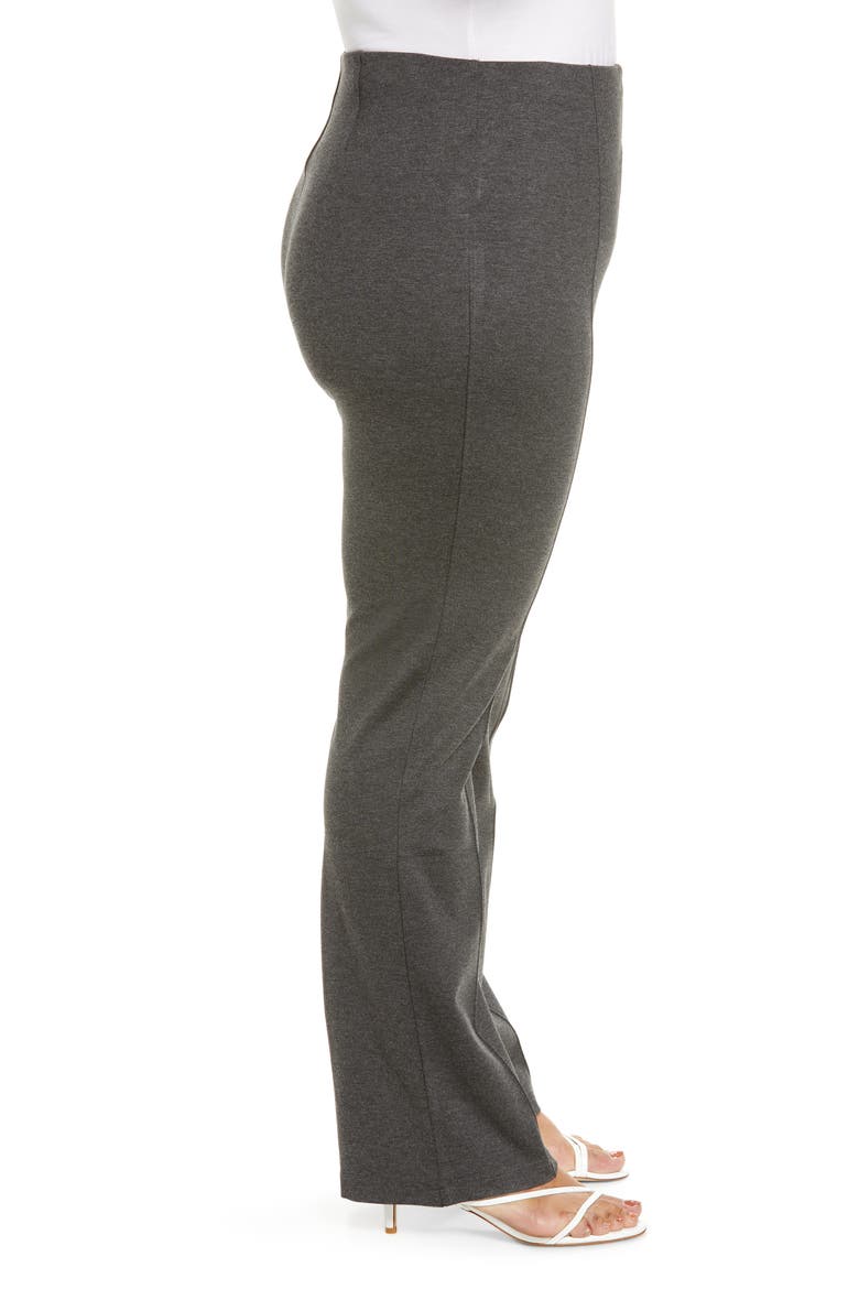 'Lyssentials Elysse High Waist Wide Leg Ponte Pants, Alternate, color, CHARCOAL