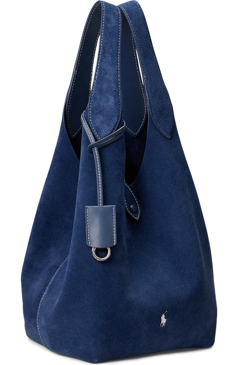 Polo Ralph Lauren Medium Polo Play Suede Tote, Alternate, color,