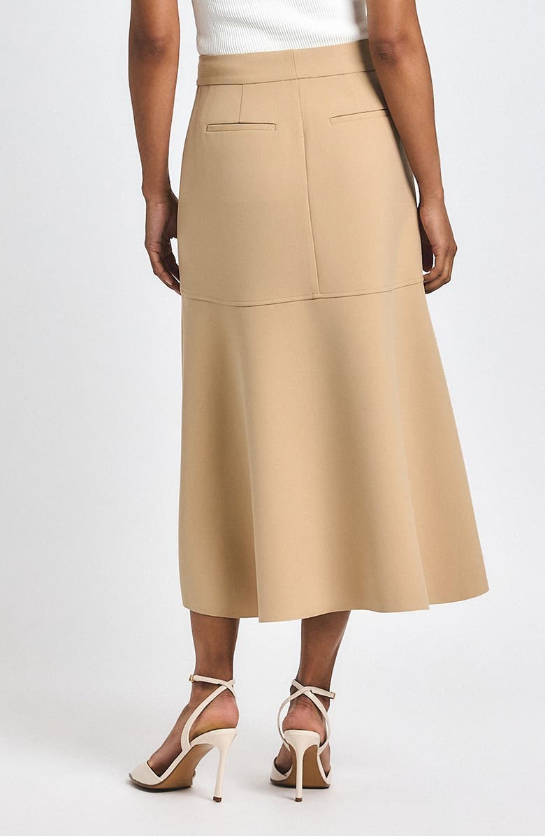 Derek Lam 10 Crosby Nicolette High-Low Midi Skirt, Alternate, color, Camel