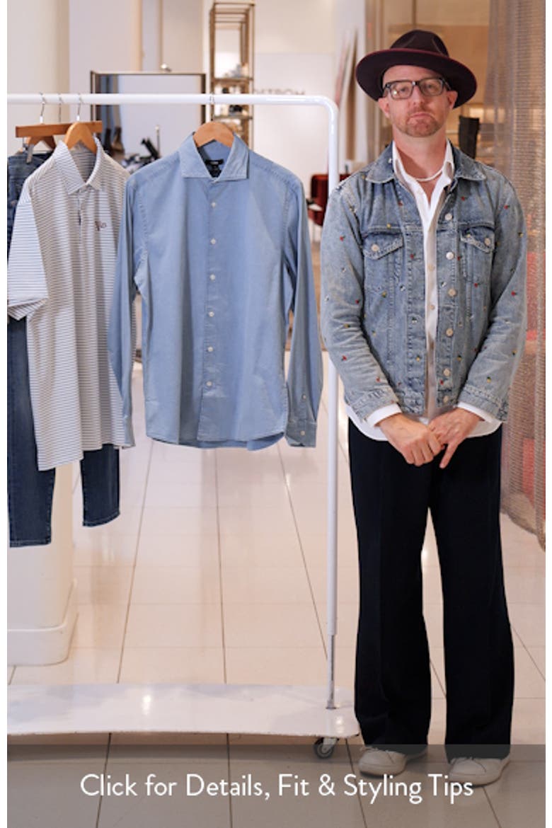 Draper Cotton Denim Button-Up Shirt video