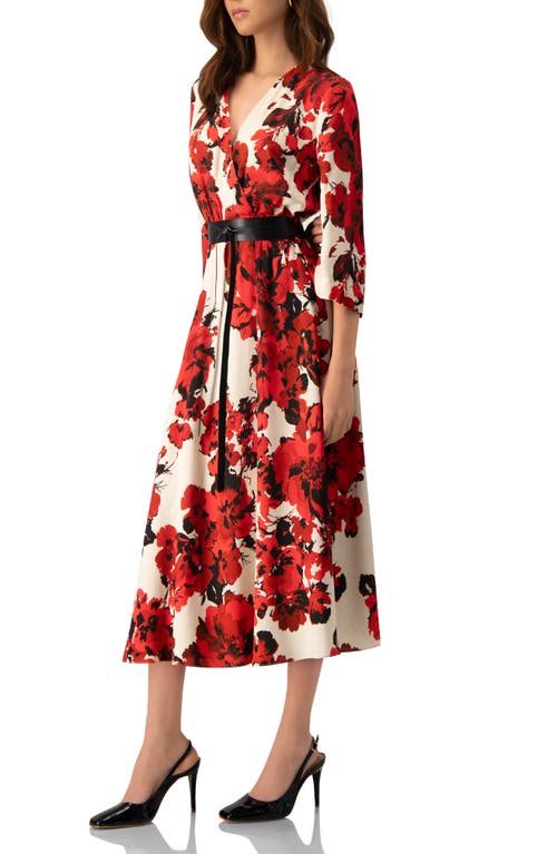 Ivonne Floral Maxi Wrap Dress With Belt