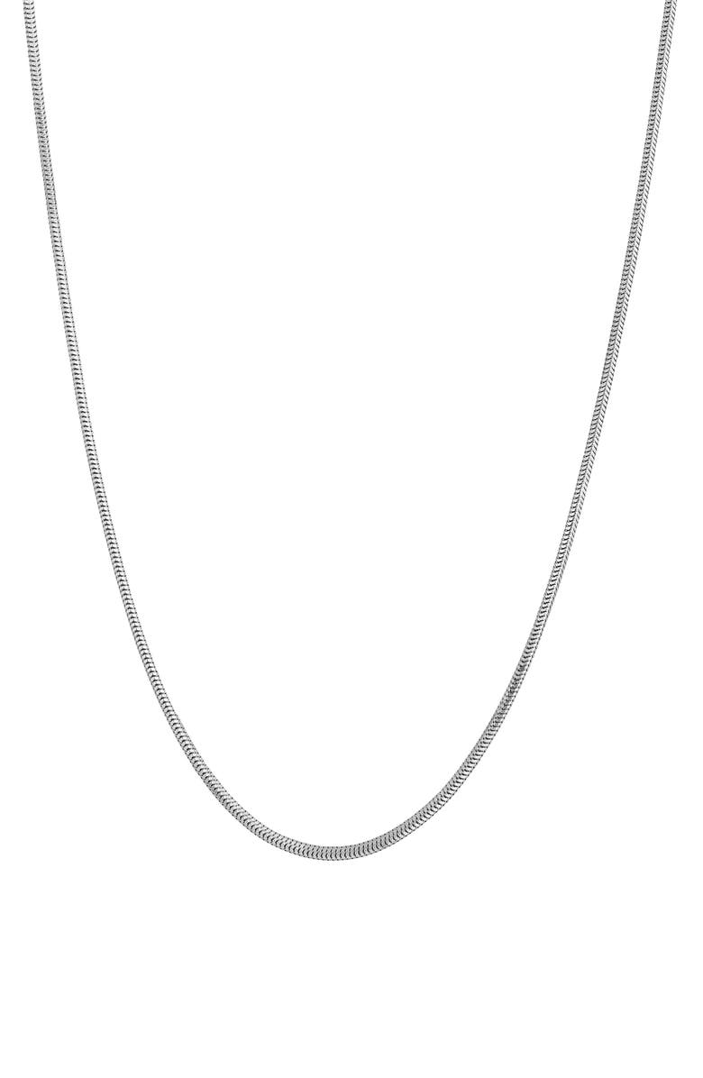 HAWLEY ST 14K White Gold Snake Chain Necklace, Main, color, 