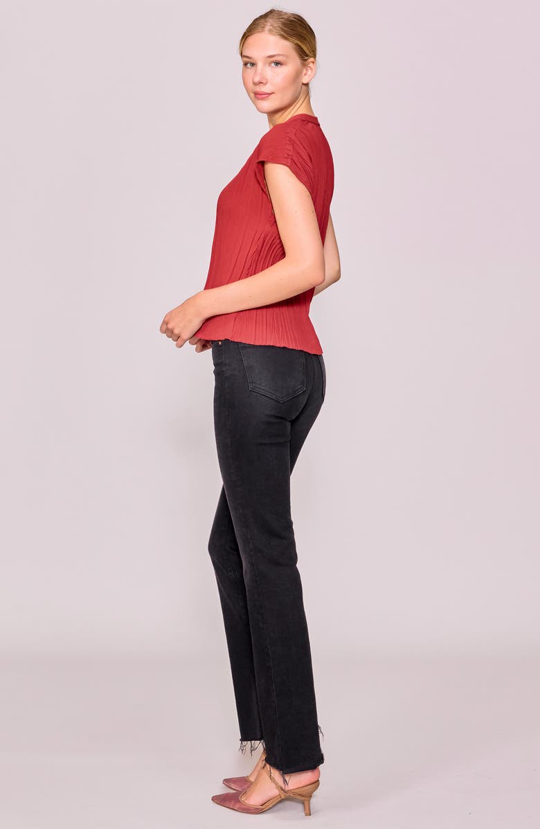 MELLODAY Twist Pleat Top, Alternate, color, Brick Red