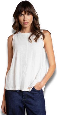 Celtic & Co. Crew Neck Pleat Back Tank Top