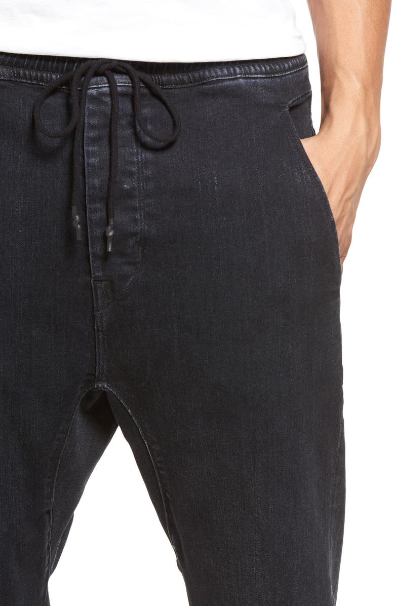 Vince Drop Crotch Drawstring Jeans, Alternate, color,