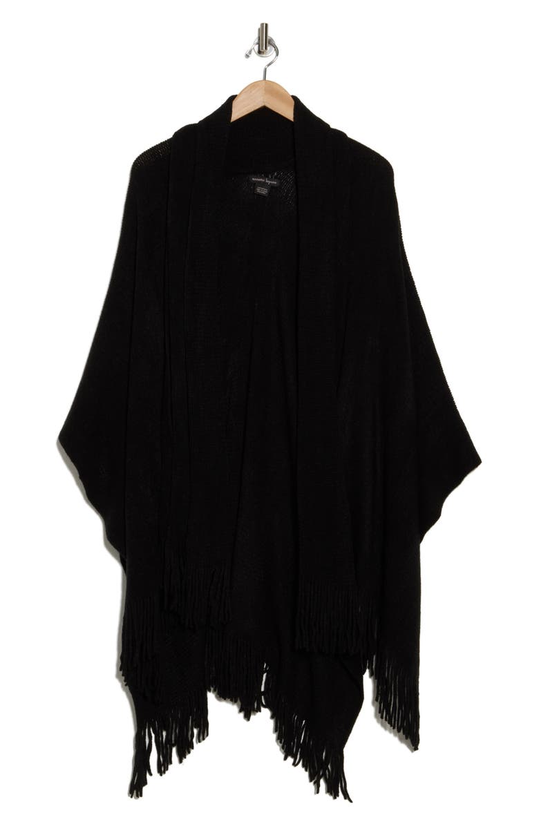 Nanette Lepore Scarf Trimmed Ruana, Alternate, color, 