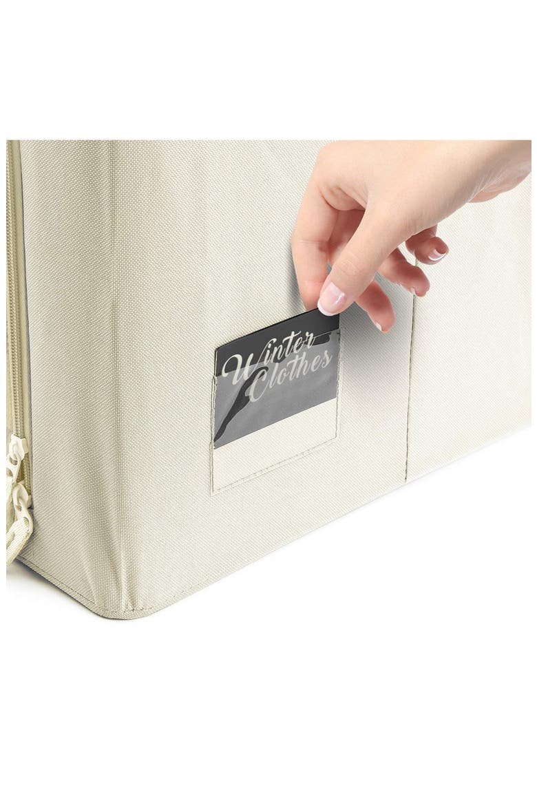 4-Pack Jumbo Foldable Storage Boxes, Alternate, color, BEIGE