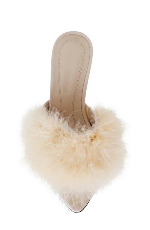 Steve Madden Ashbey Faux Feather Sandal In Multi