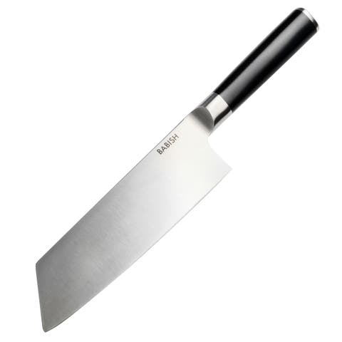 7.5 Inch Stainless Steel Full Tang Clef Knife in Black
