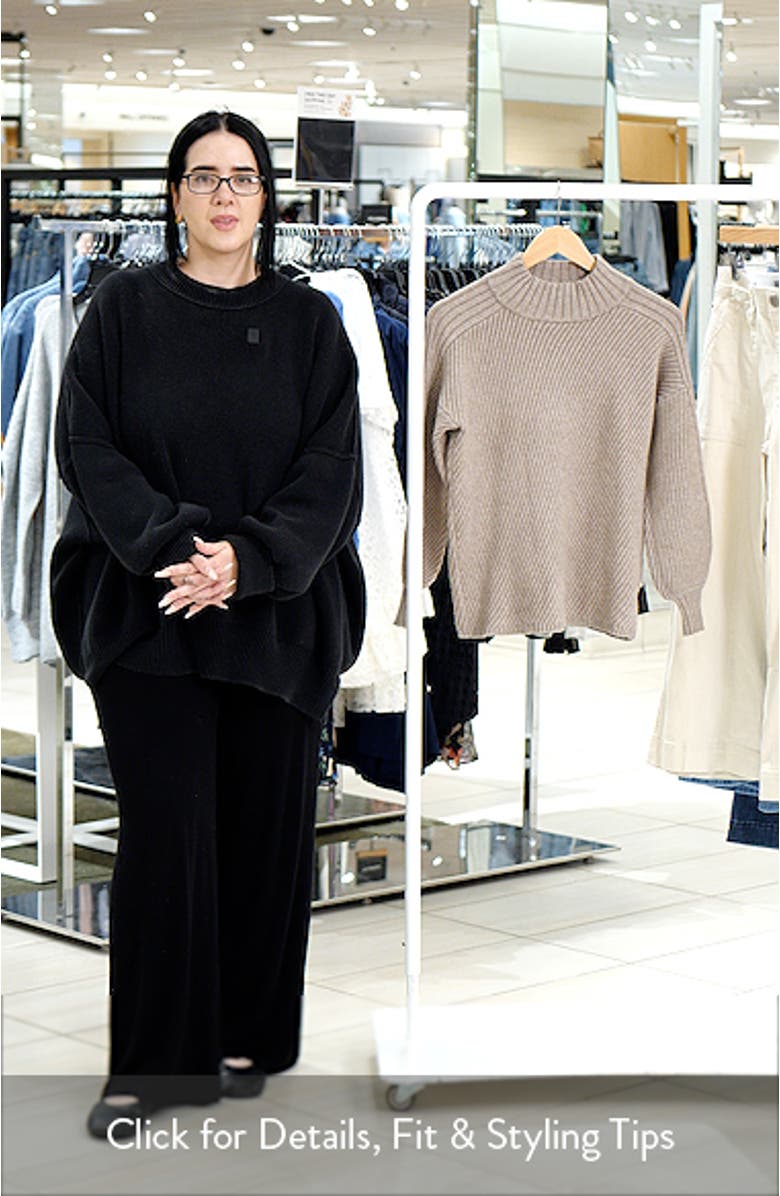 Nelson Balloon Sleeve Rib Mock Neck Sweater, sales video thumbnail