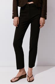 MANGO Crop Straight Leg Pants