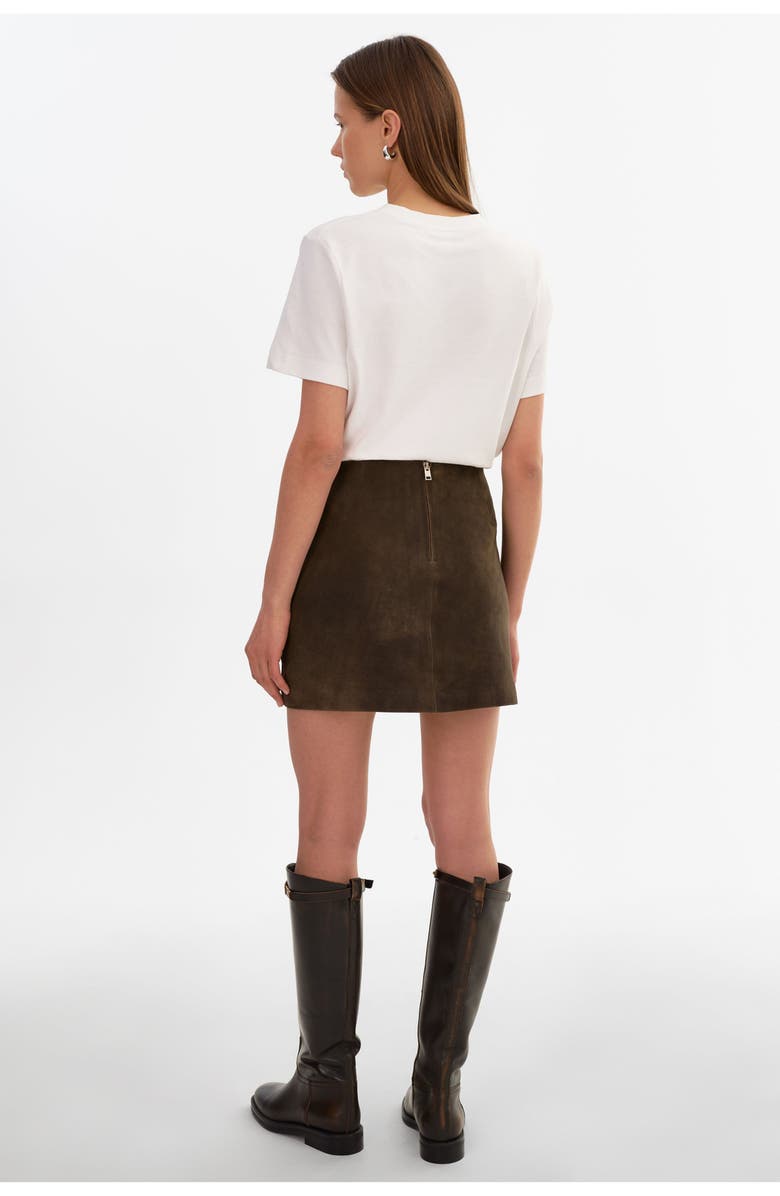 LAMARQUE Jorden | Suede Mini Skirt, Alternate, color, Distressed Brown
