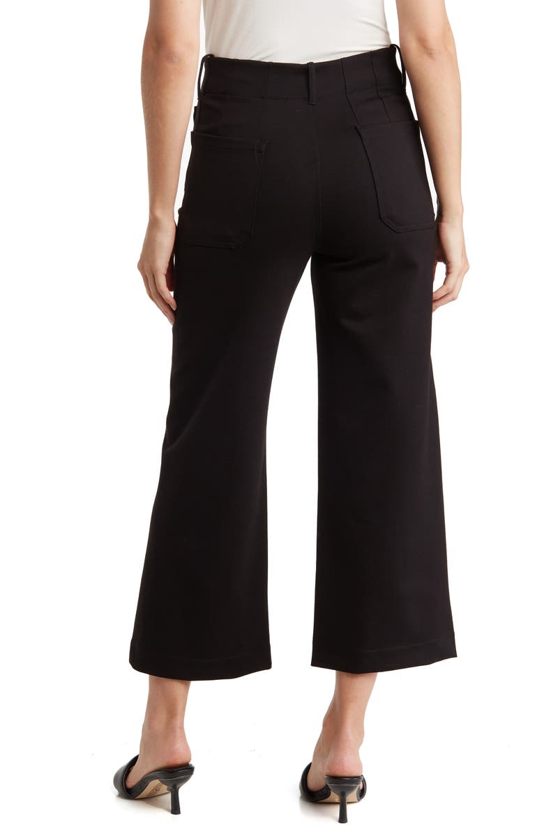T Tahari Crop Wide Leg Pants, Alternate, color, Black