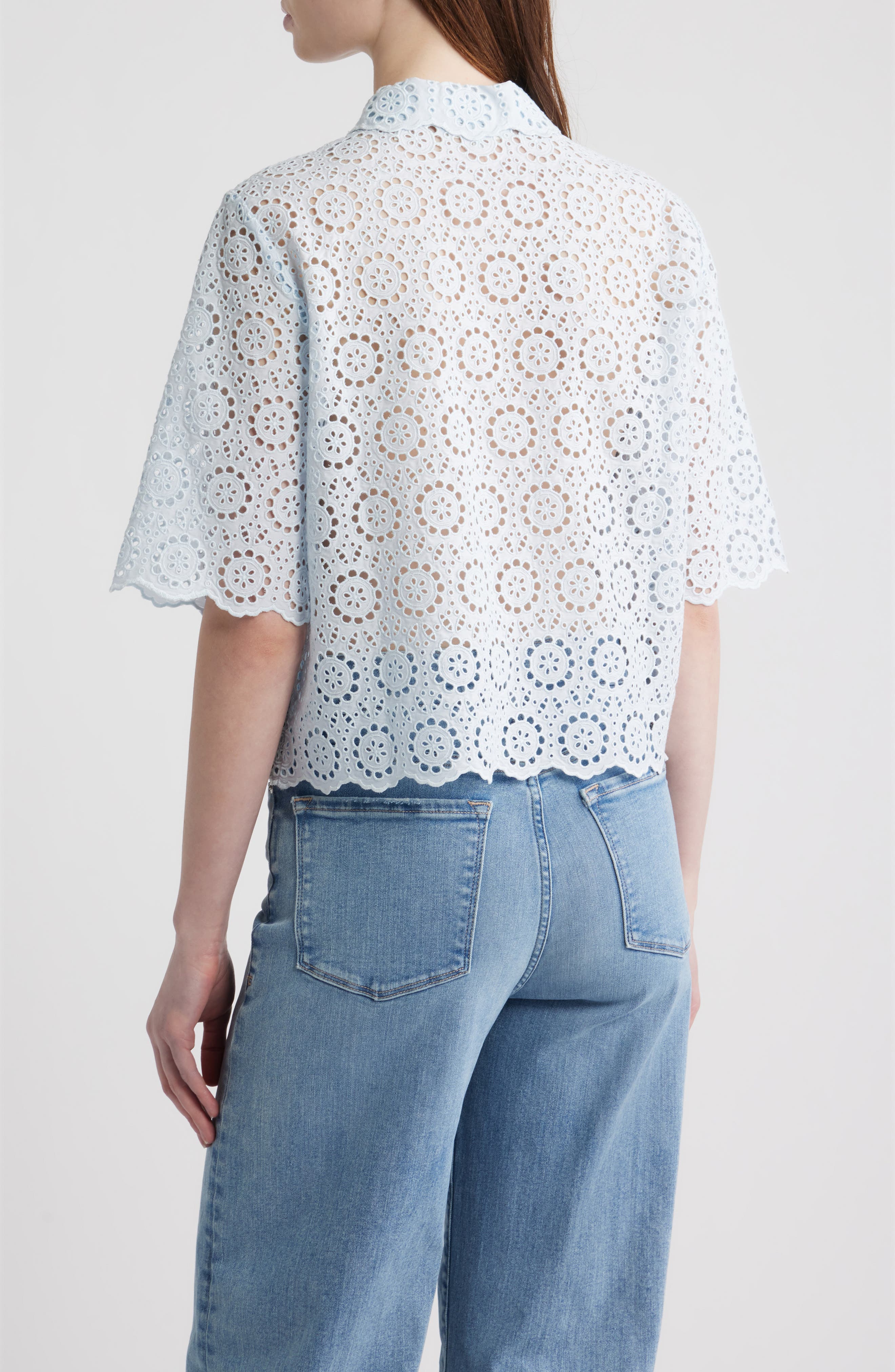 The Petal Eyelet Crop Shirt - image 4