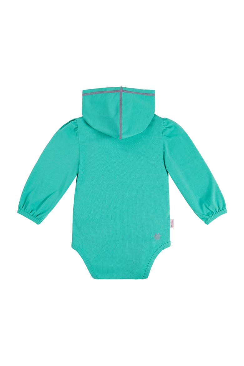 Hooded Sunzie, Alternate, color, Turquoise Narwhal
