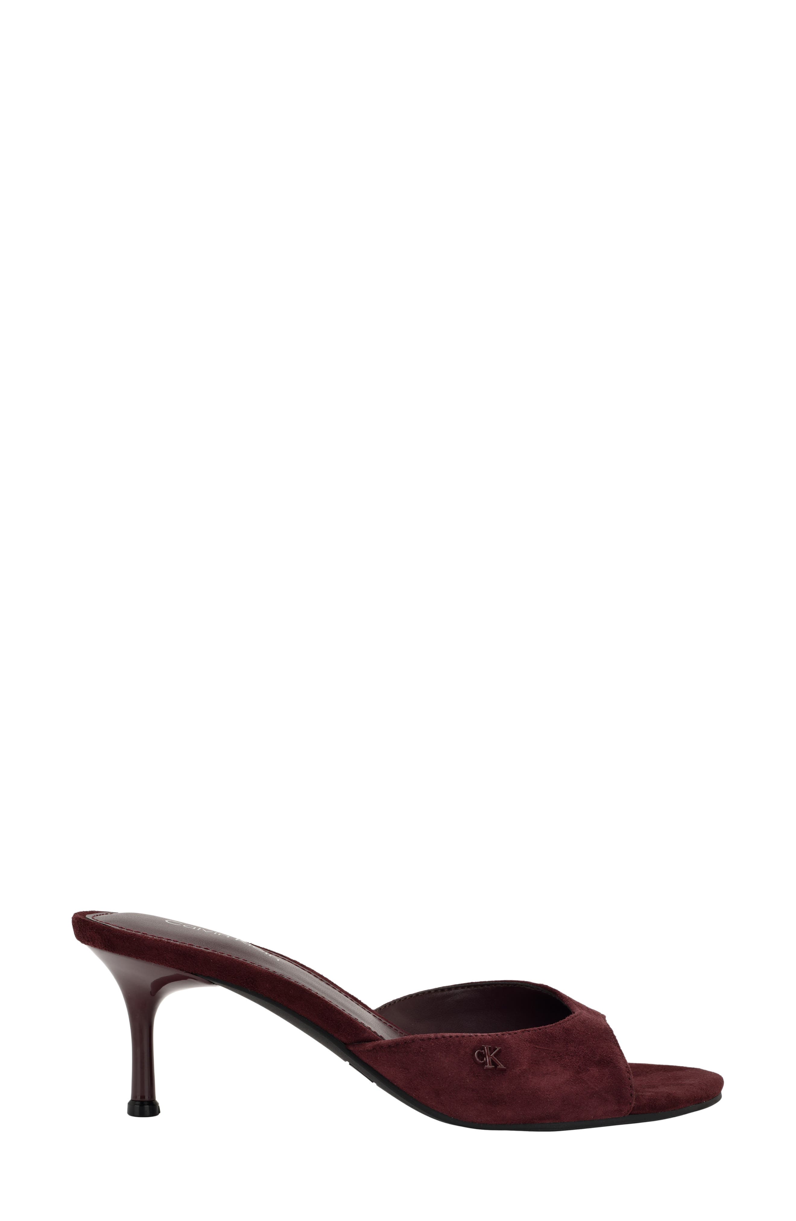 Vixie Slide Sandal, Alternate, color, DARK RED