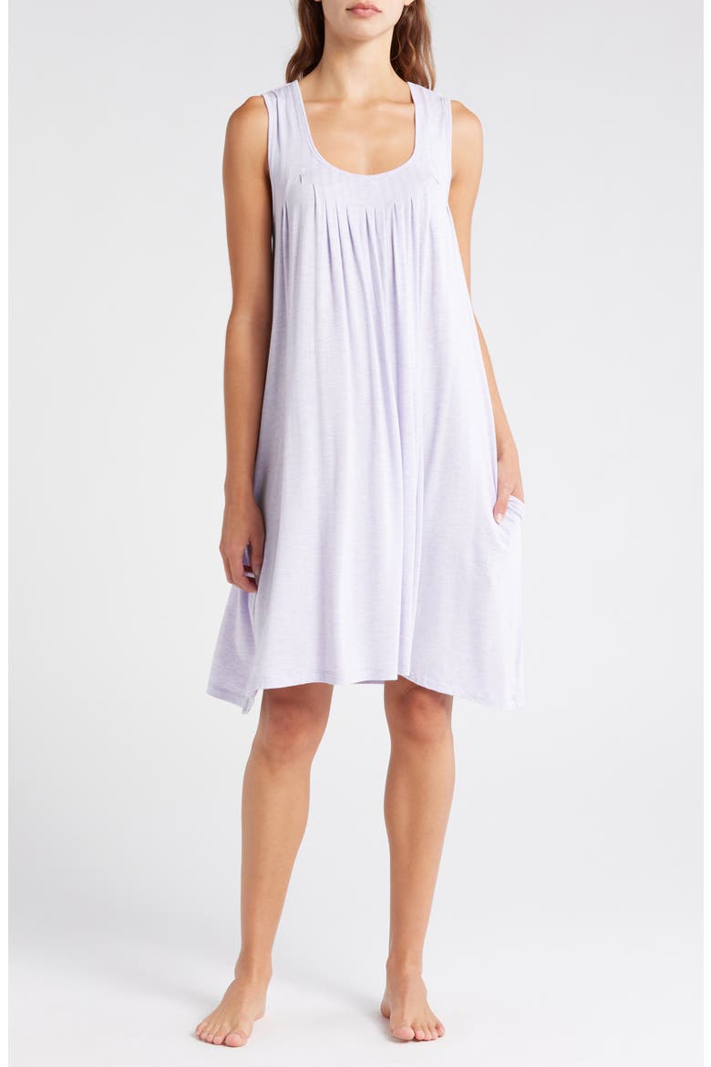 Kate Pleated Stretch Modal Nightgown, Main, color, ORCHID