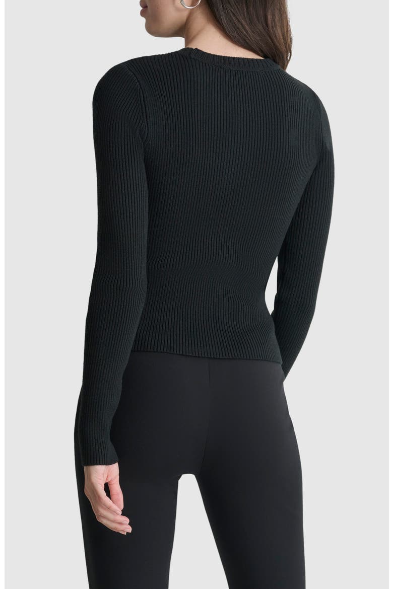Asymmetric Zip Detail Sweater, Alternate, color, BLACK