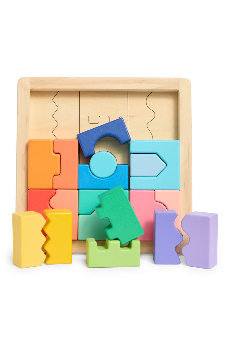 Wooden Interlocking Blocks Puzzle, Alternate, color, NONE