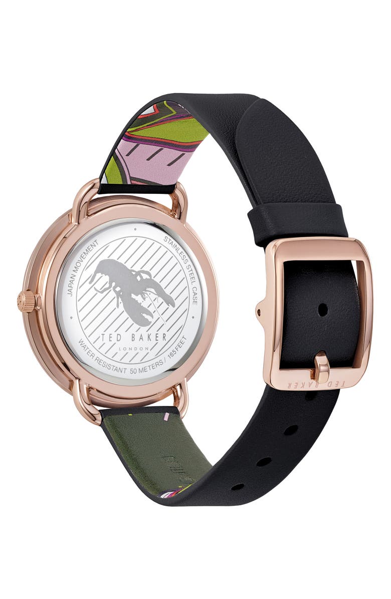 Ted Baker London Hettie Leather Strap Watch, 37mm, Alternate, color, 