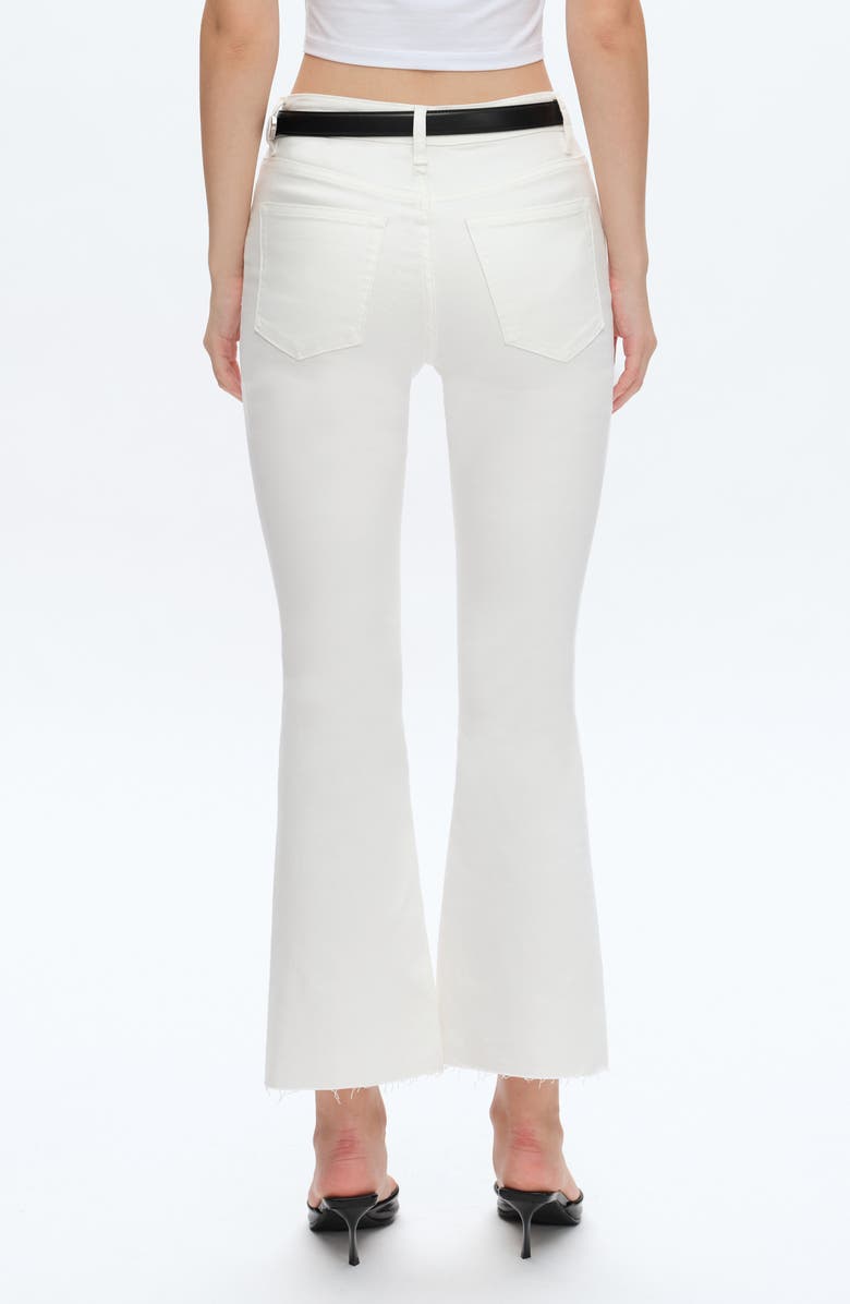 Bayeas Raw Hem Mid Rise Ankle Bootcut Jeans, Alternate, color, White