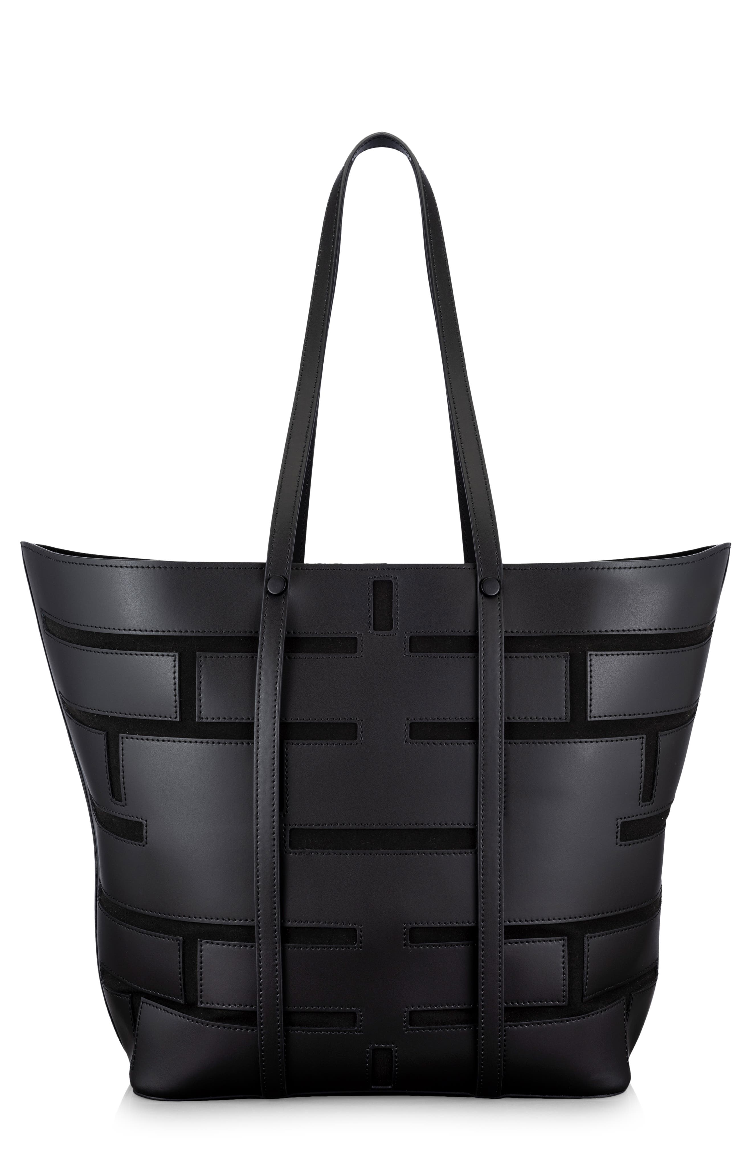 FRAME Plaque Leather Tote, Main, color, 