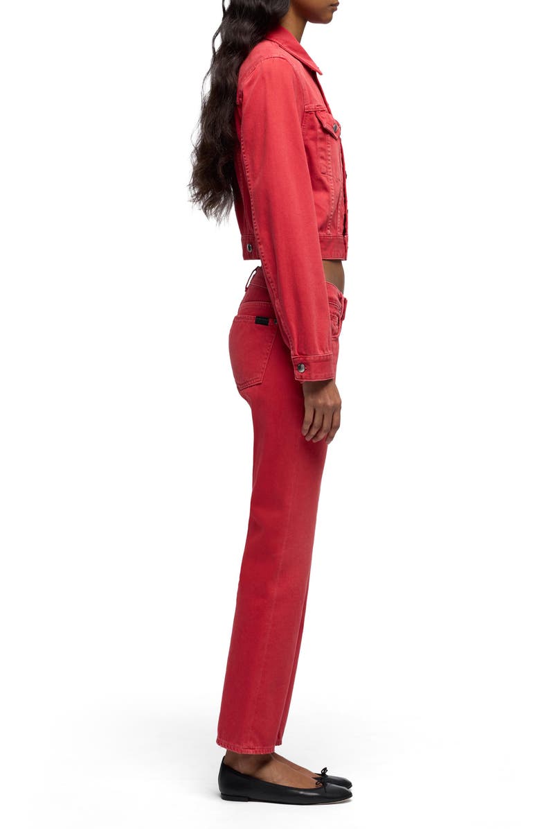 7 For All Mankind Shrunken Denim Jacket, Alternate, color,